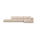 Canapea cu colt bej din chenille 364 Kaelle Right