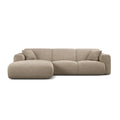 Canapea cu colt bej inchis din chenille Molino Left