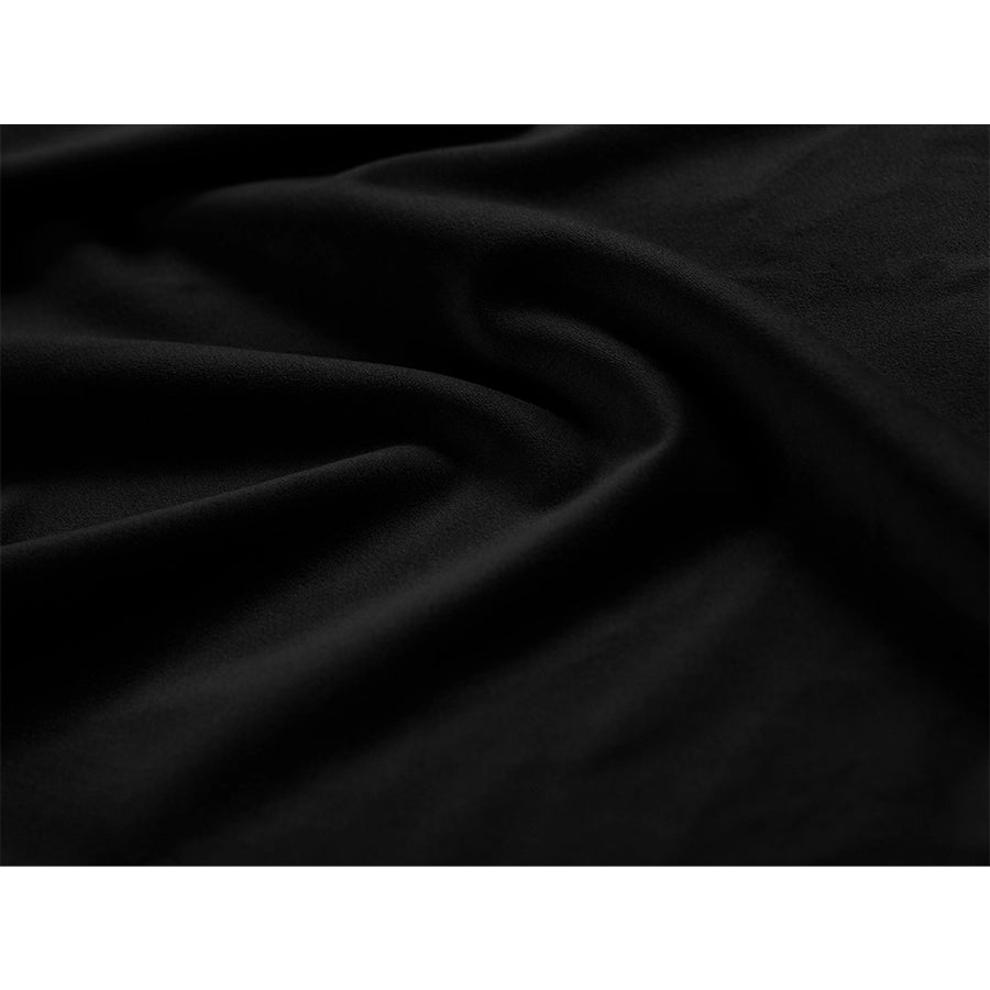 Canapea cu colt extensibila neagra din catifea Left Opus