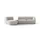 Canapea cu colt gri deschis boucle Miley Coffe Left