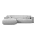 Canapea cu colt gri deschis boucle Molino Left
