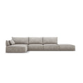 Canapea cu colt gri deschis din chenille 364 Kaelle Left