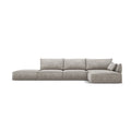 Canapea cu colt gri deschis din chenille 364 Kaelle Right