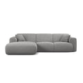 Canapea cu colt gri deschis din chenille Molino Left