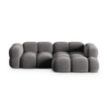 Canapea cu colt gri din catifea Loretto Right