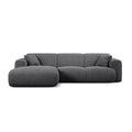 Canapea cu colt gri inchis boucle Molino Left