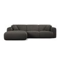 Canapea cu colt gri inchis din chenille Molino Left