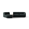 Canapea cu colt neagra boucle Miley Coffe Left