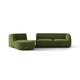 Canapea cu colt verde boucle Miley Coffe Left