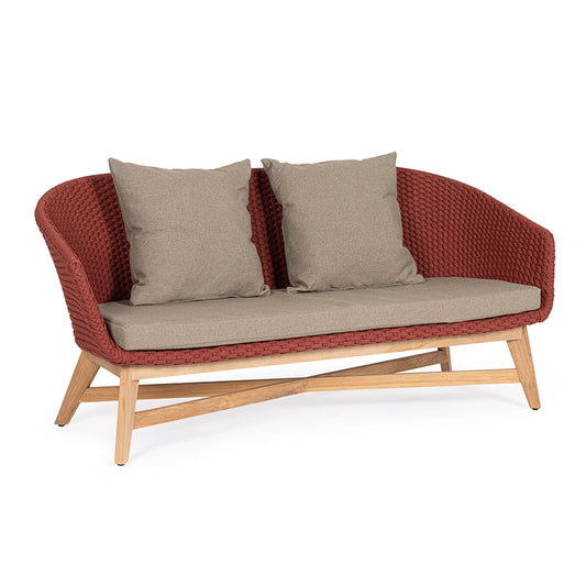 Canapea de exterior rosie pentru 2 persoane Scarlet
