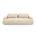 Canapea extensibila bej deschis din catifea Bona