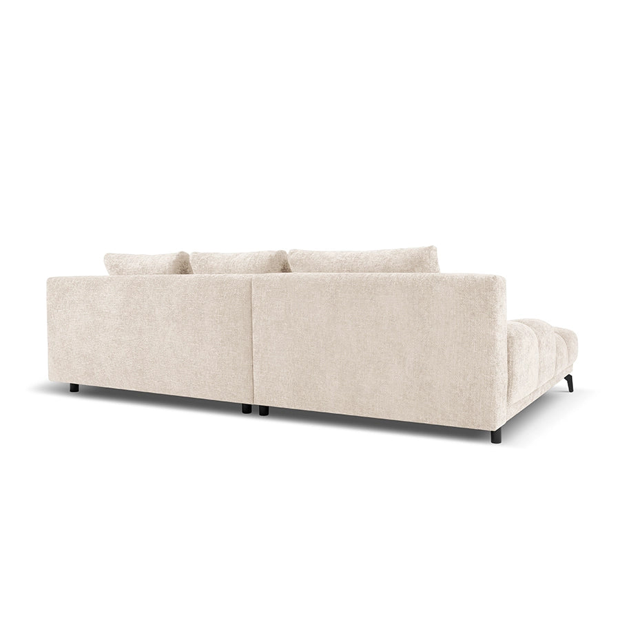 Canapea extensibila bej deschis din chenille Cirrus Left