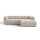 Canapea extensibila bej din catifea Lupine Right