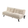 Canapea extensibila bej din cord 190 cm Cocooning