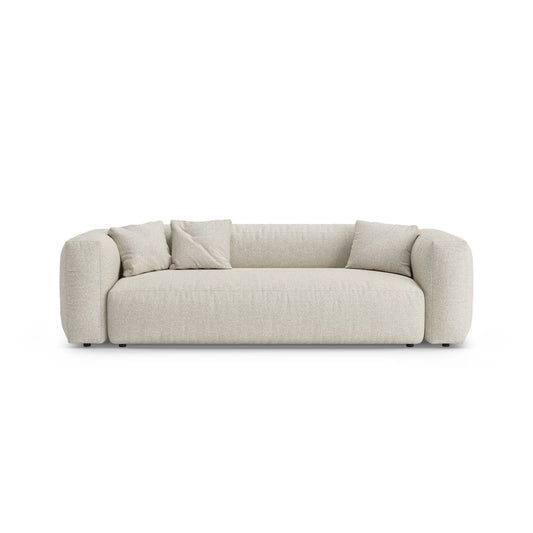 Canapea extensibila bej din textil boucle Martina