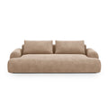 Canapea extensibila bej inchis din catifea Bona