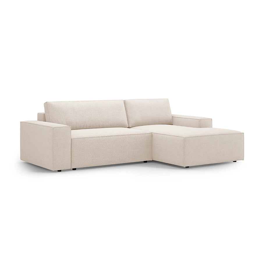 Canapea extensibila cu colt bej Jodie Boucle Right