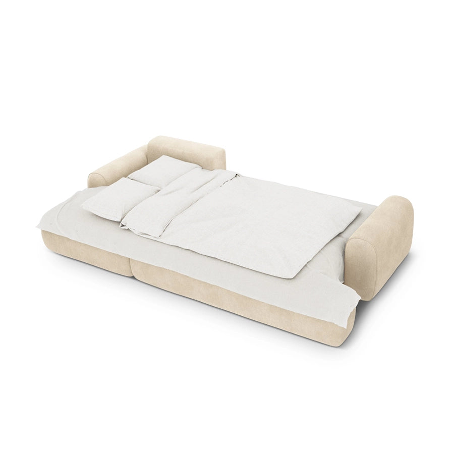 Canapea extensibila cu colt bej deschis Bona Left