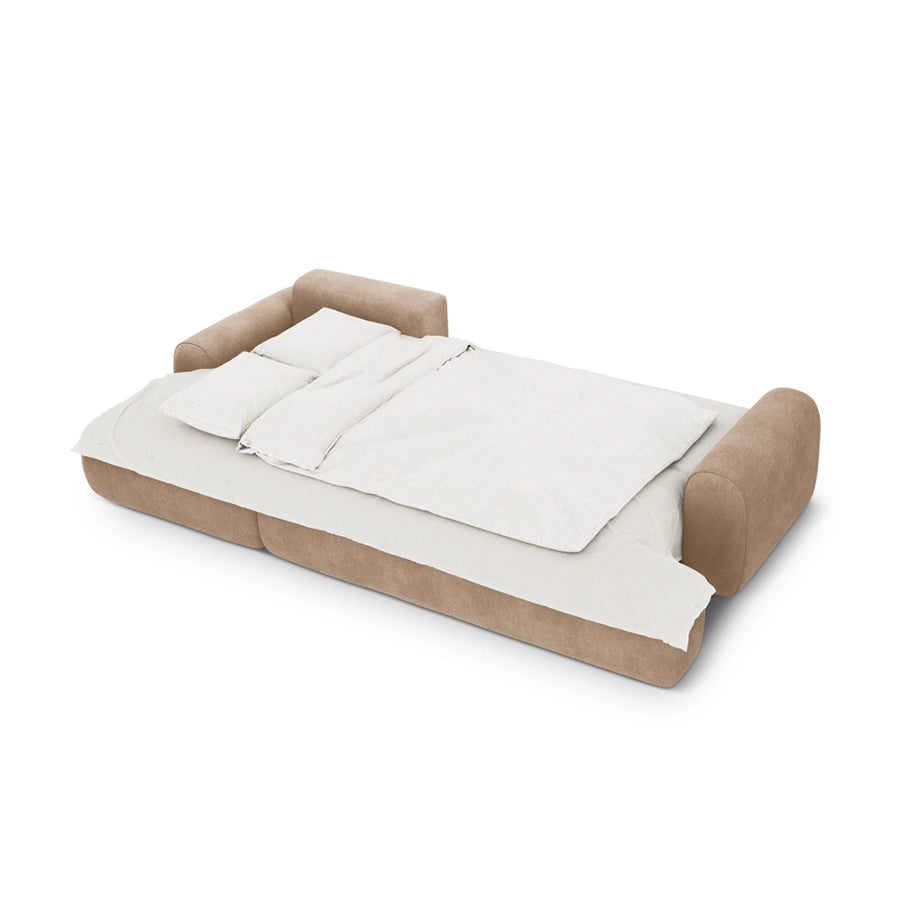 Canapea extensibila cu colt bej inchis Bona Left