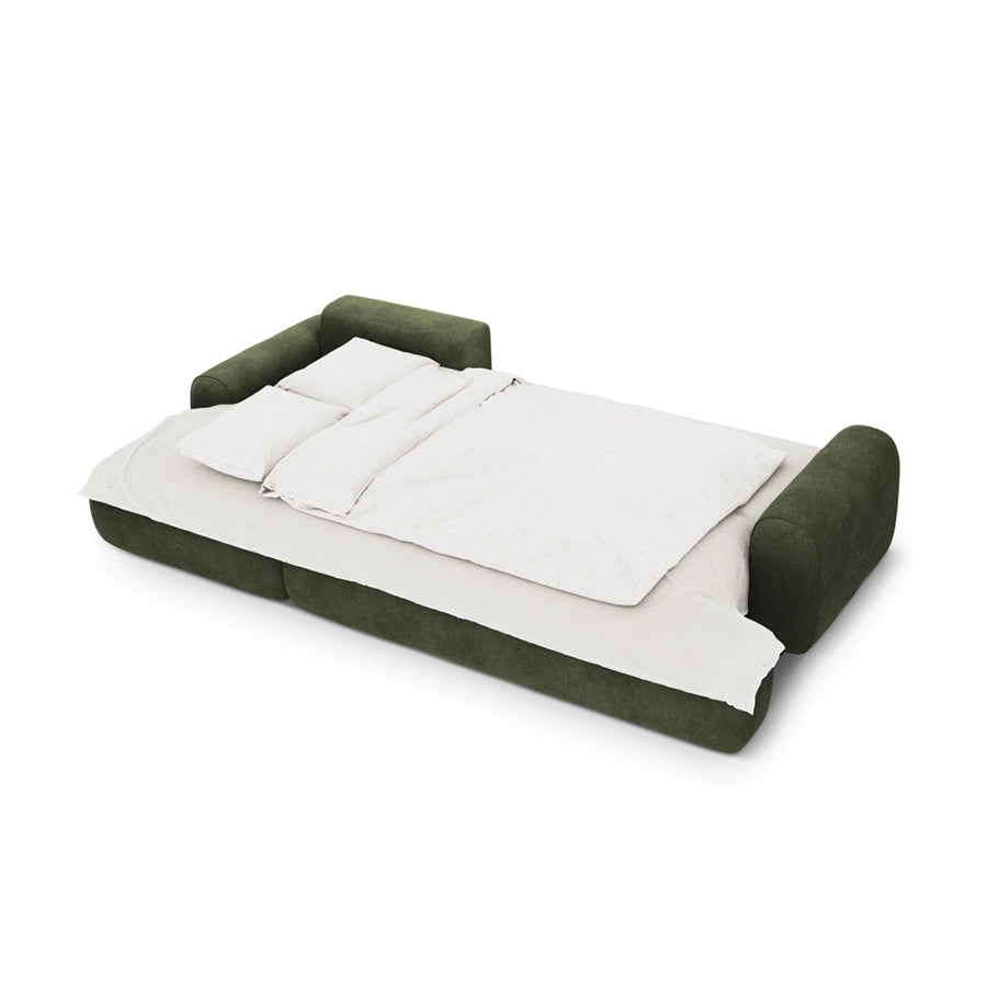 Canapea extensibila cu colt verde Bona Left