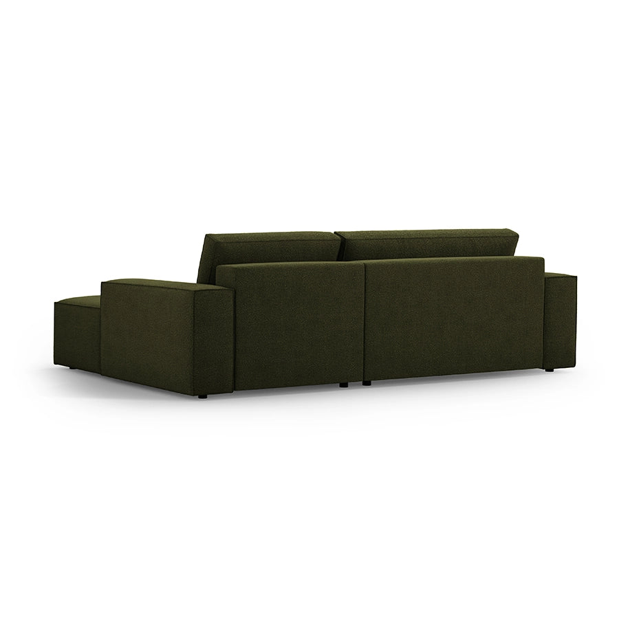 Canapea extensibila cu colt verde Jodie Boucle Right
