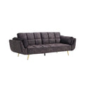 Canapea extensibila gri din catifea 215 cm Boutique