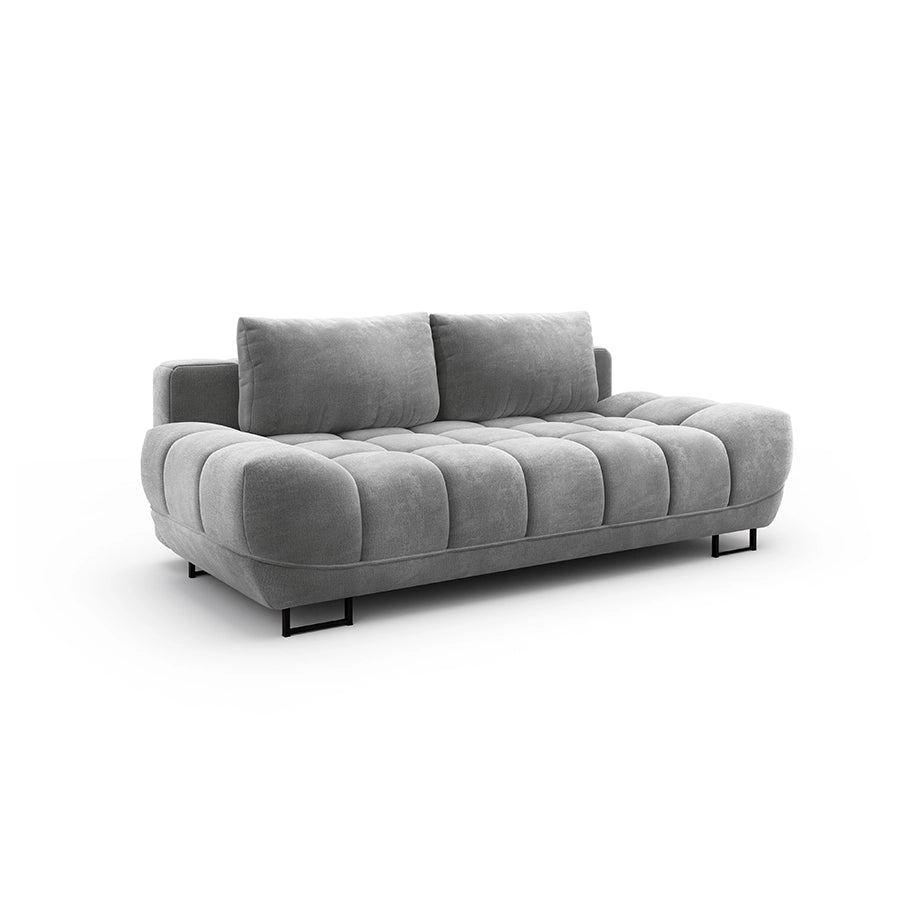 Canapea extensibila gri din catifea Cirrus