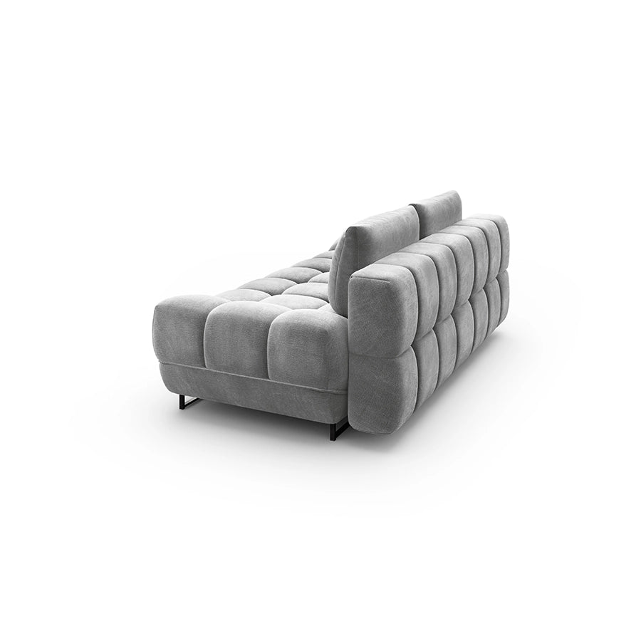 Canapea extensibila gri din catifea Cirrus