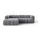 Canapea extensibila gri din catifea Lupine Left