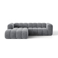 Canapea extensibila gri din catifea Lupine Left