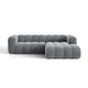 Canapea extensibila gri din catifea Lupine Right
