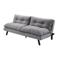 Canapea extensibila gri din chenille 190 cm Cocooning