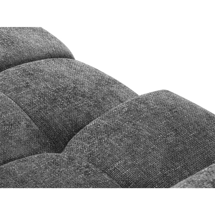 Canapea extensibila gri din chenille Cirrus Left