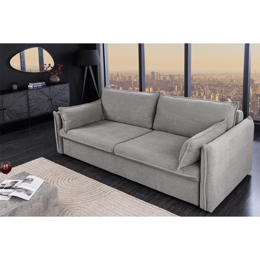 Canapea extensibila gri din poliester 215 cm Apertment