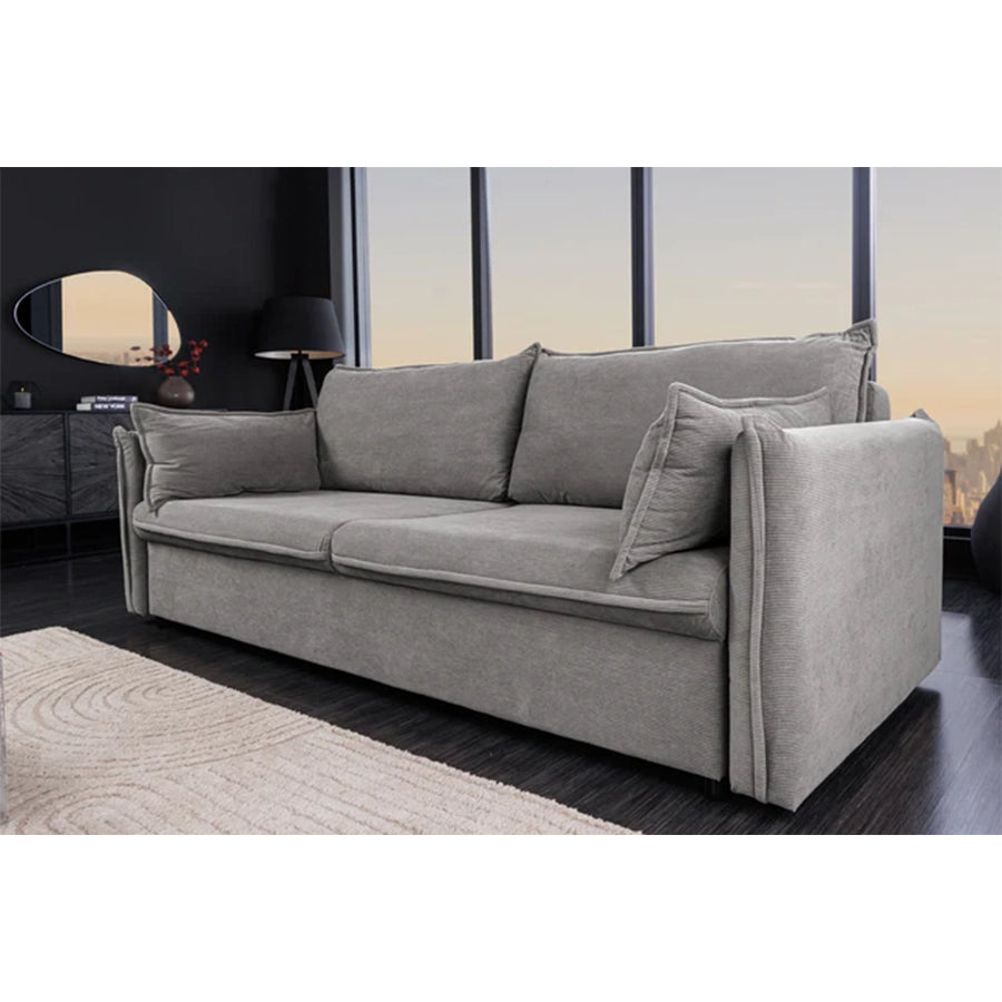 Canapea extensibila gri din poliester 215 cm Apertment