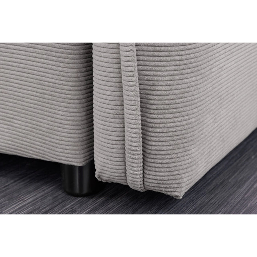 Canapea extensibila gri din poliester 215 cm Apertment