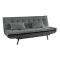 Canapea extensibila gri din poliester Jazz