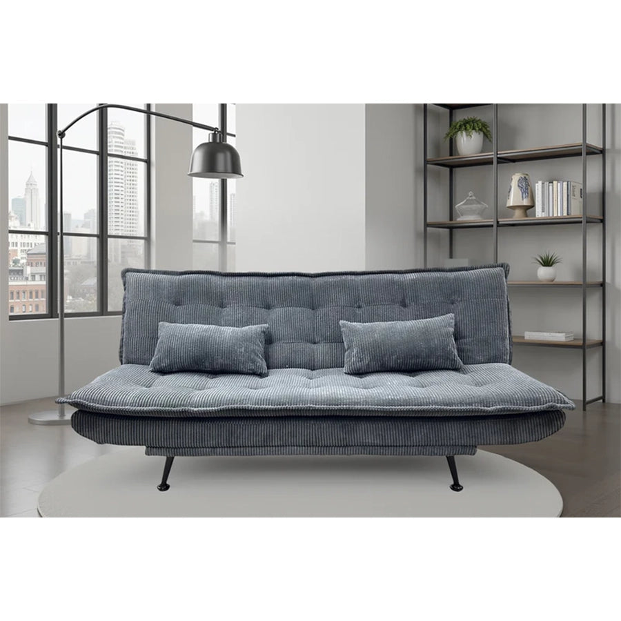 Canapea extensibila gri din poliester Jazz