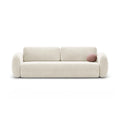 Canapea extensibila ivory din catifea Tonal