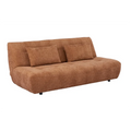 Canapea extensibila maro din chenille Elania