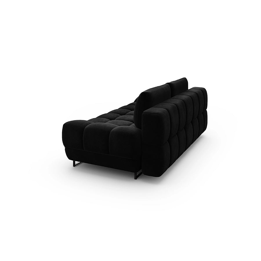 Canapea extensibila neagra din catifea Cirrus