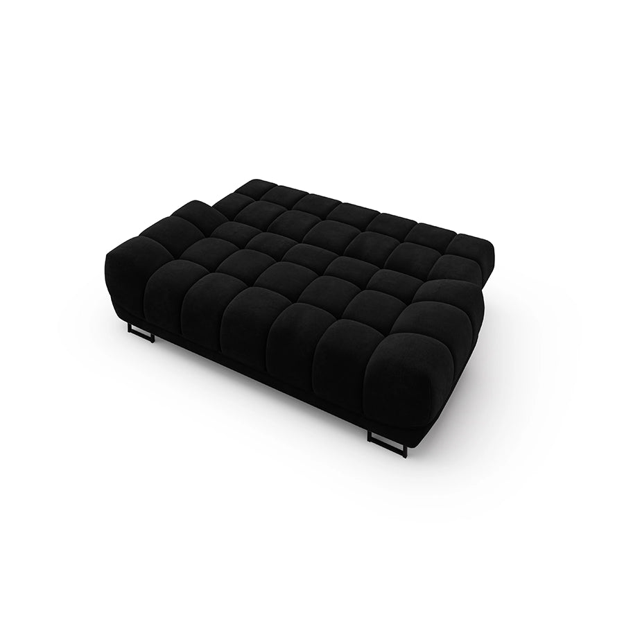 Canapea extensibila neagra din catifea Cirrus