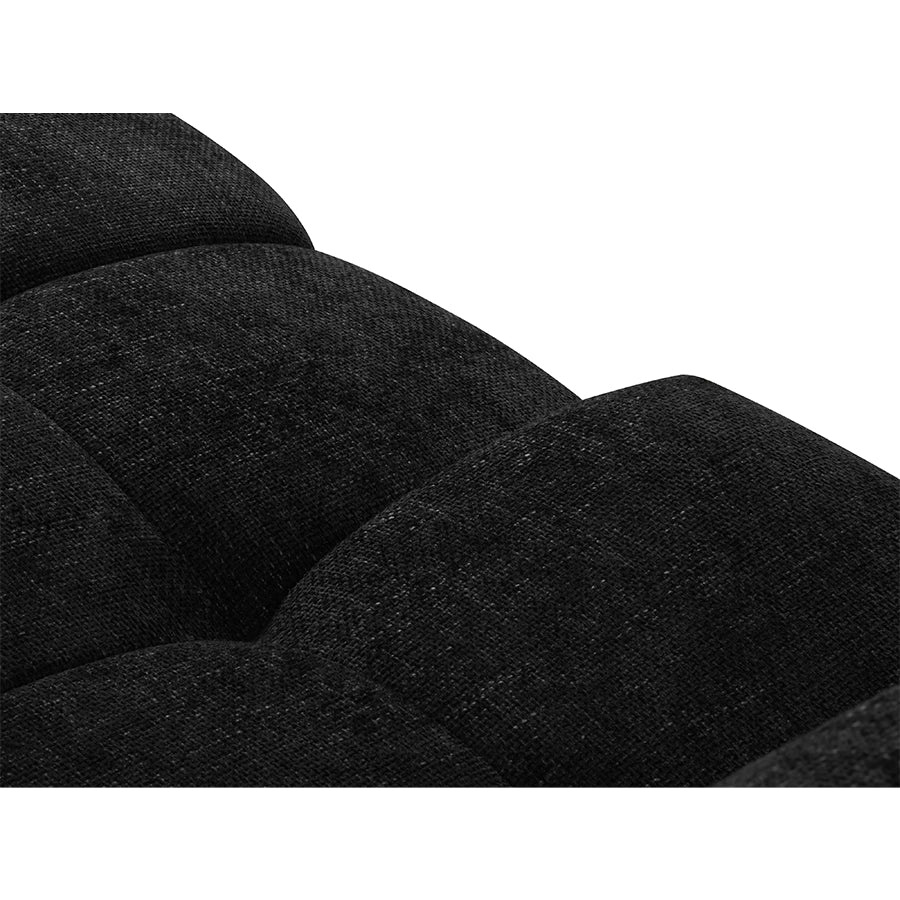 Canapea extensibila neagra din chenille Cirrus Left