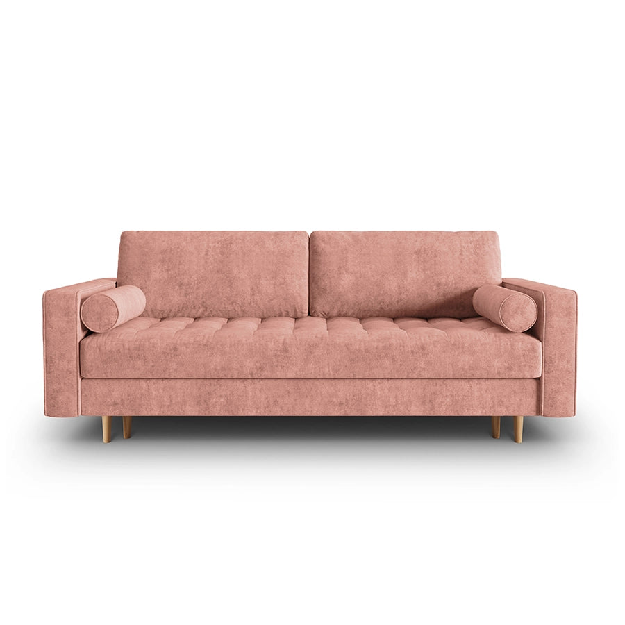 Canapea extensibila roz din poliester Gobi