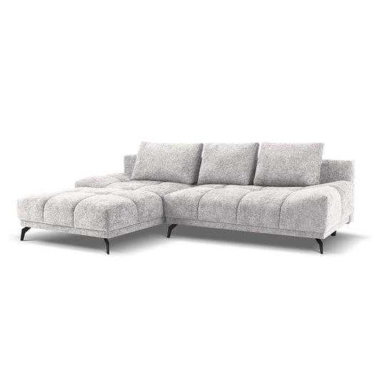 Canapea extensibila silver din chenille Cirrus Left