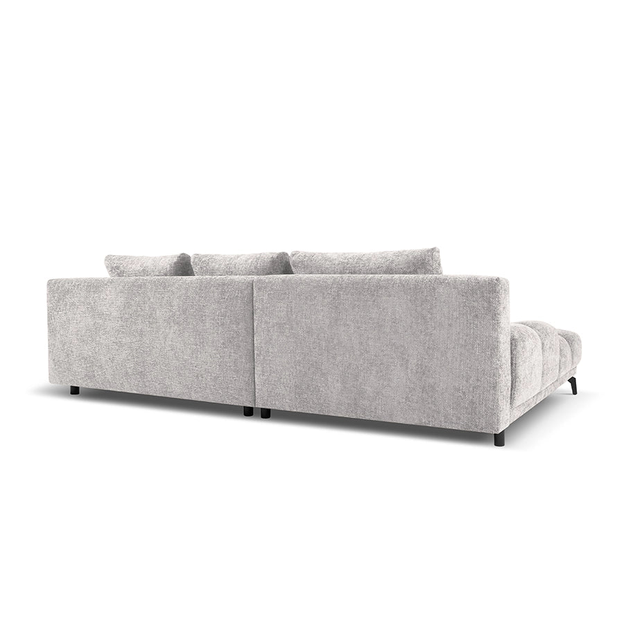 Canapea extensibila silver din chenille Cirrus Left