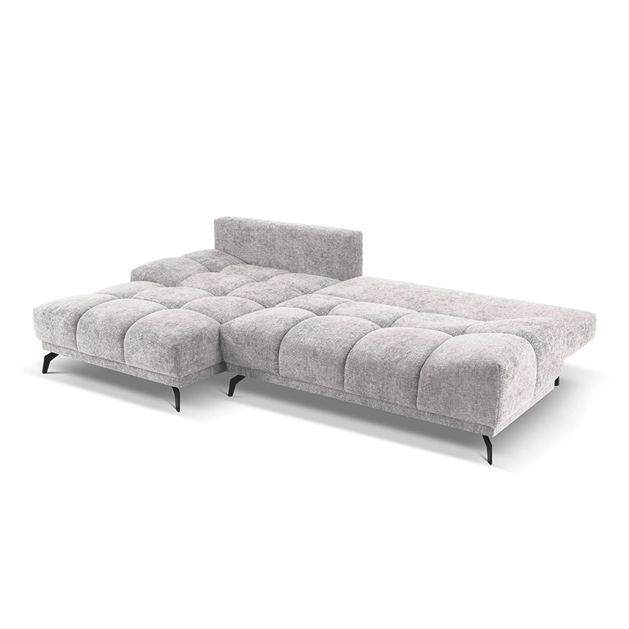 Canapea extensibila silver din chenille Cirrus Left