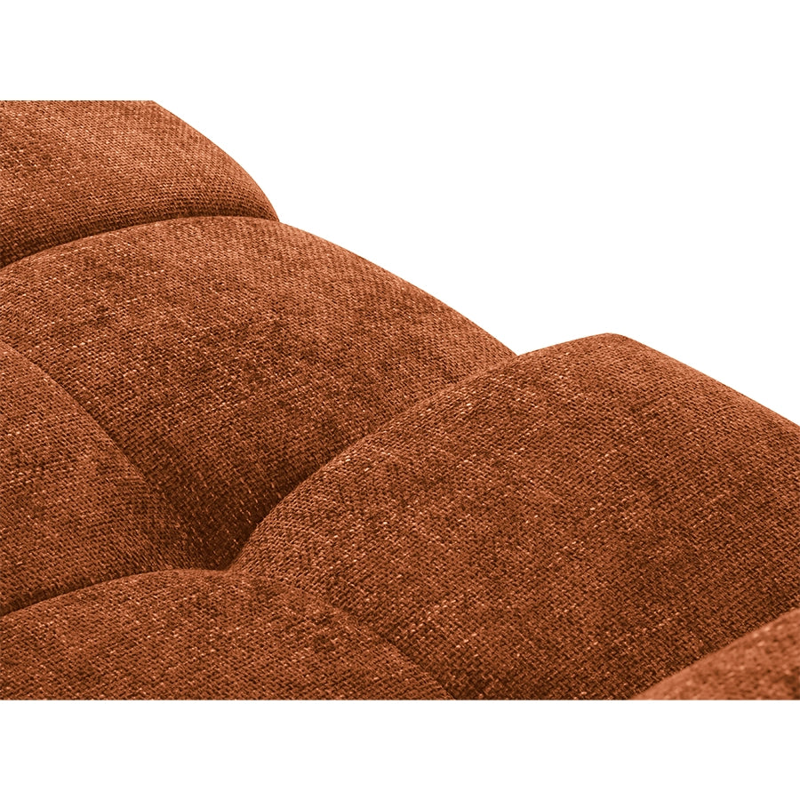 Canapea extensibila teracota din chenille Cirrus Left