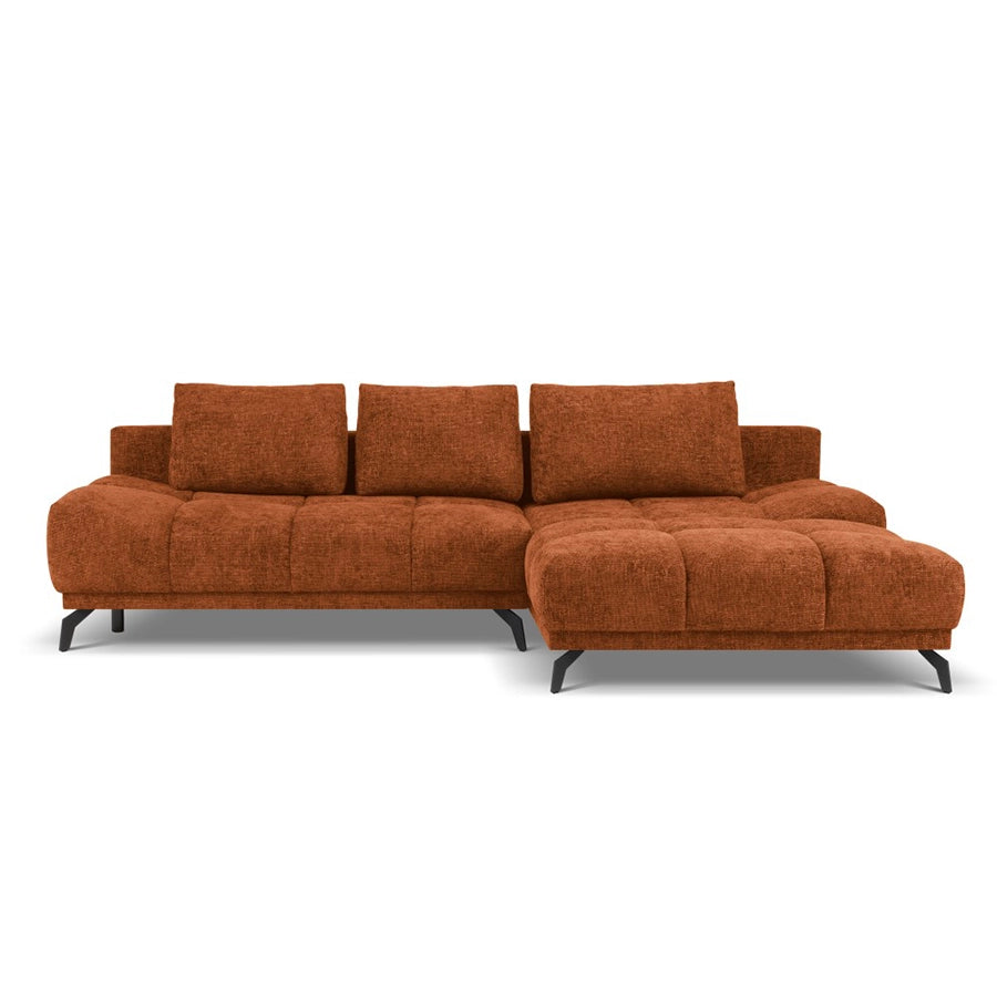 Canapea extensibila teracota din chenille Cirrus Right