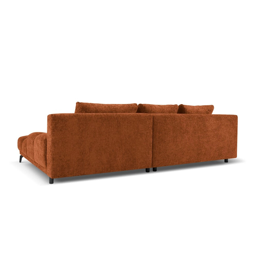 Canapea extensibila teracota din chenille Cirrus Right